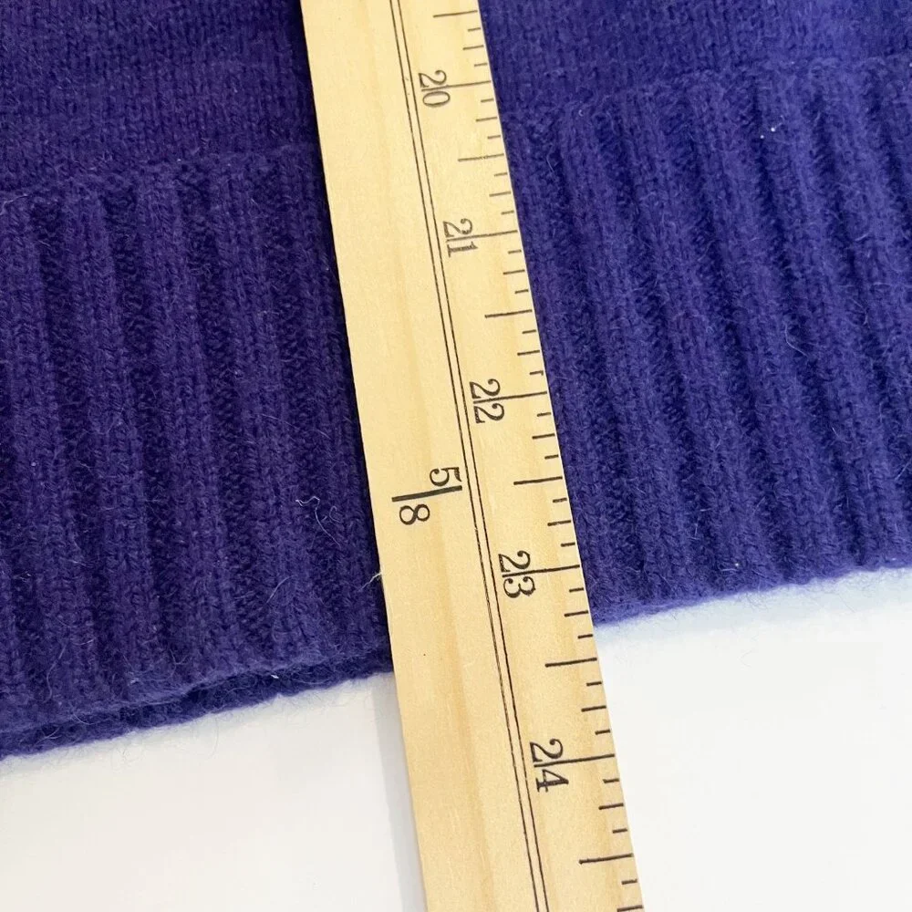 TSE Purple Cashmere Pullover Sweater Foldover Collar Shawl - Size Medium‎